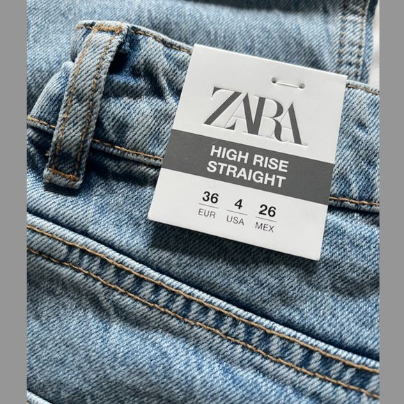 ☀️NWT Zara High Rise Straight Jeans • Z1975 - Picture 1 of 8
